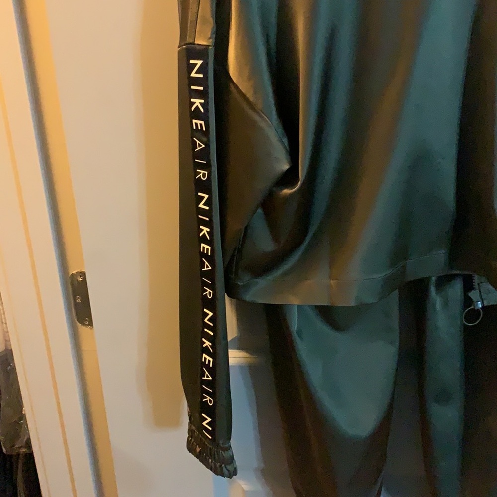 Nike Air Satin Track Jogger Pants and Bomber Jacket. Size XS. Olive Green Color